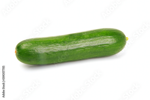 One bright green cucumber