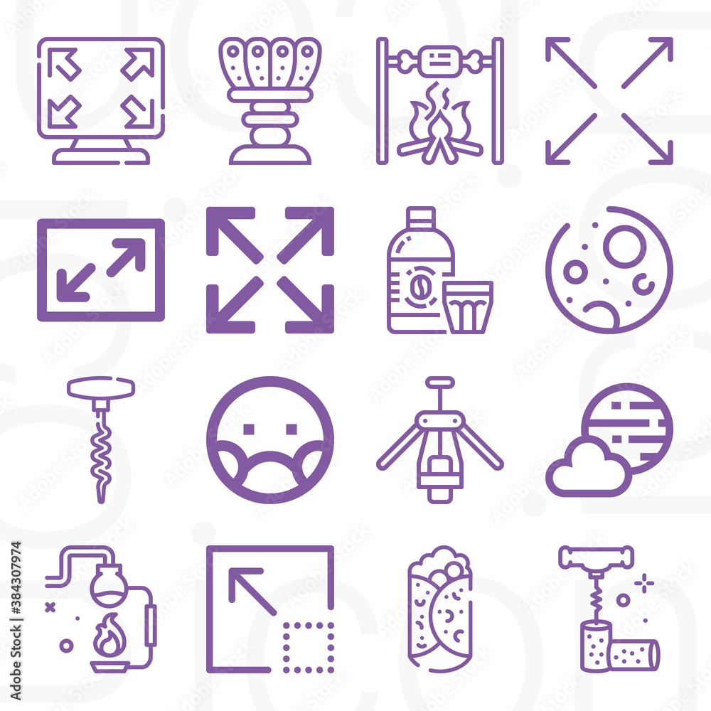 16 pack of laden lineal web icons set 16 pack of laden lineal web icons set