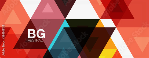 Mosaic triangle pattern abstract background for cover, banner, flyer and poster and other template