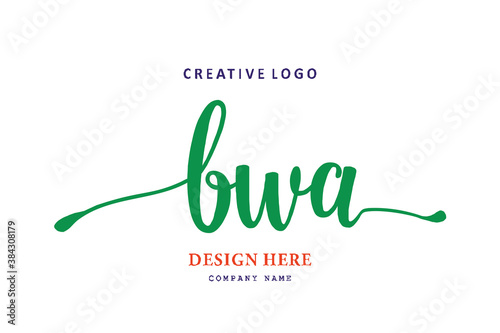 pharmacy logo composition of the letter BWA is simple, easy to understand, simple and authoritative
