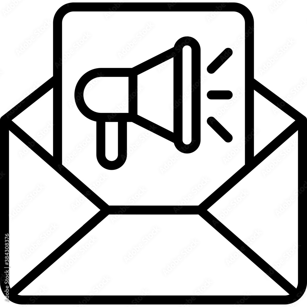 line icon for email marketing