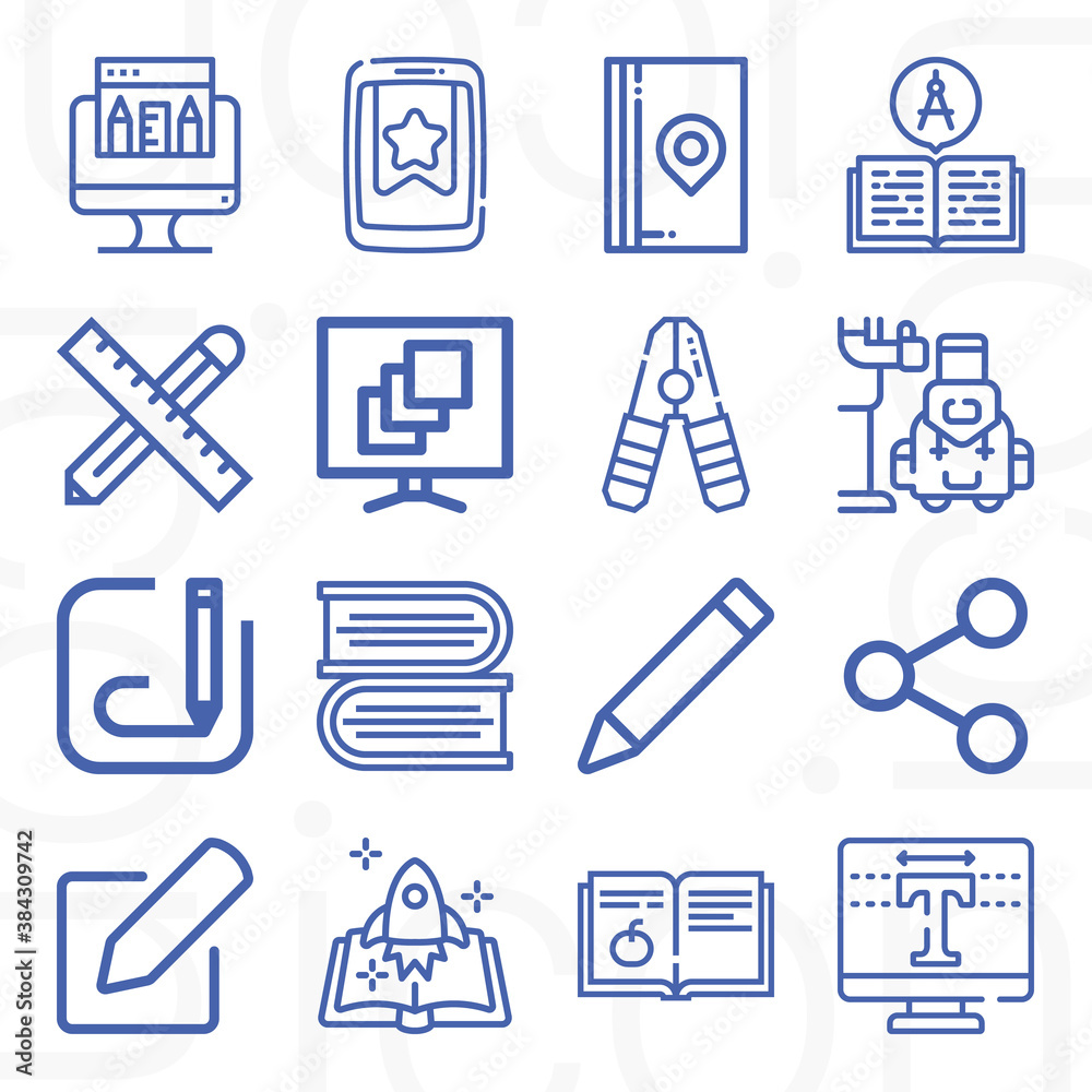 16 pack of publish lineal web icons set 16 pack of publish lineal web icons set