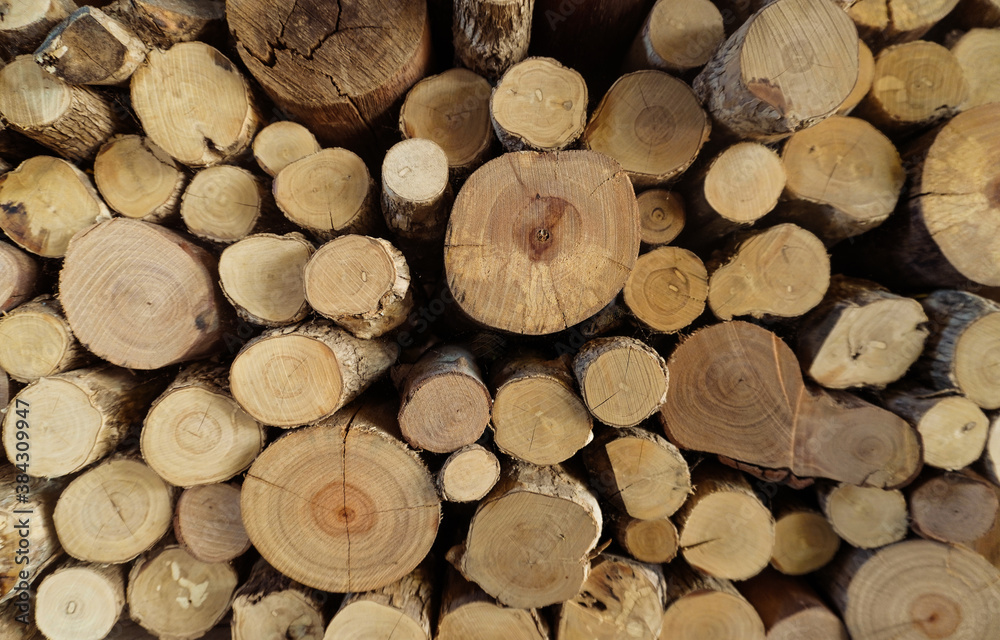 photo of stack of wooden logs in Chian Rai, Thailand photo of stack of wooden logs in Chian Rai, Thailand