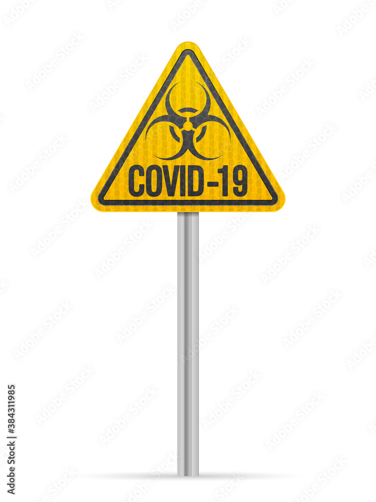 Road sign Covid-19