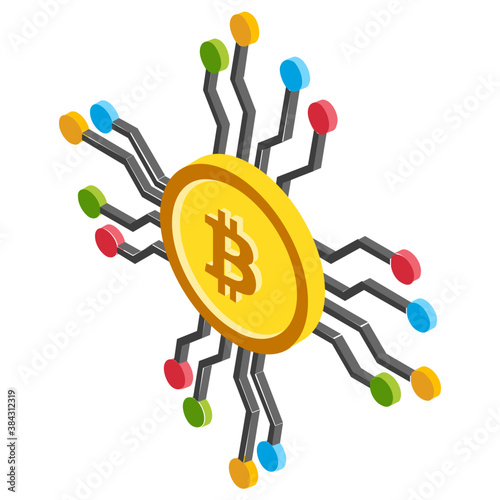 
Bitcoin network is showing digital currency 
