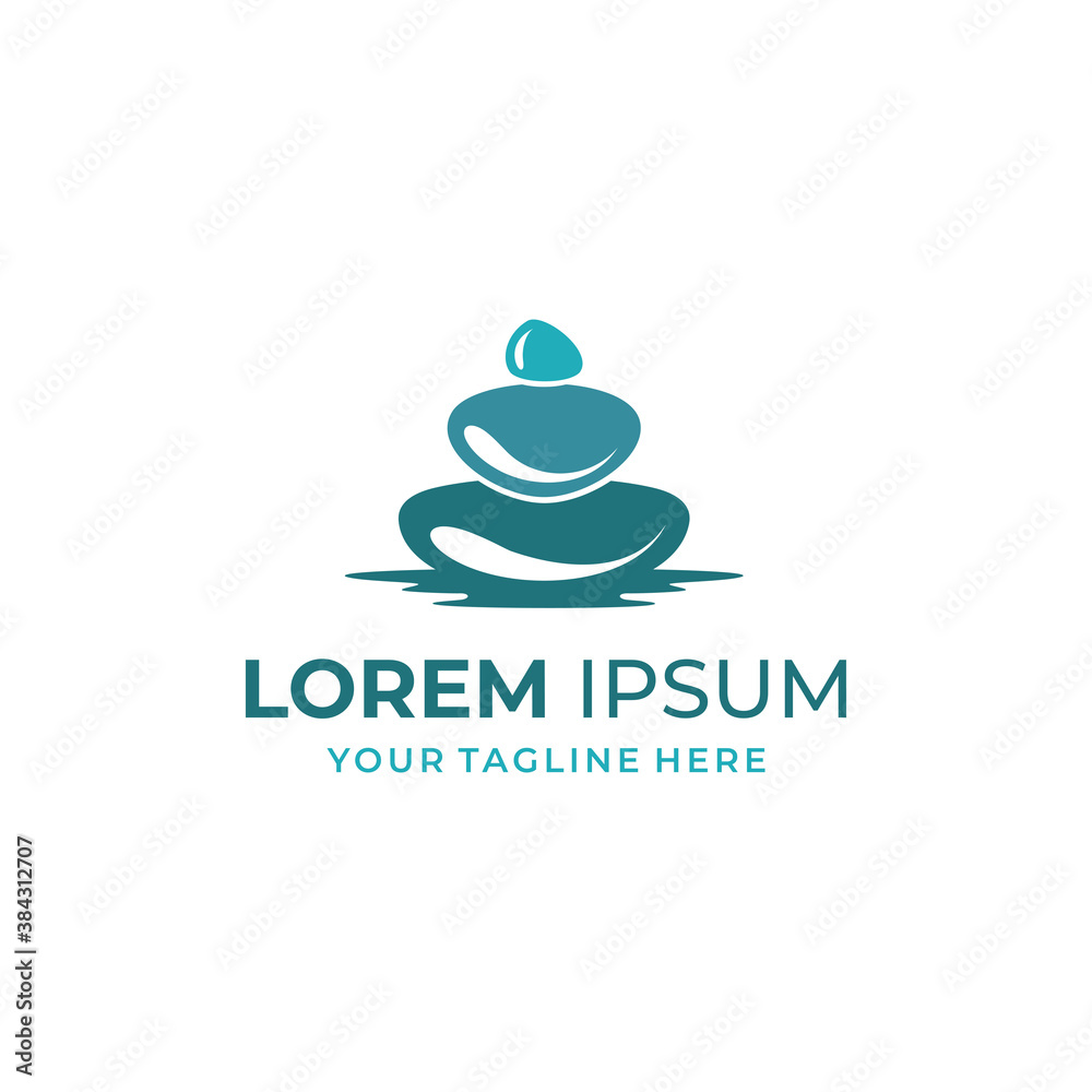 Creative abstract spa stones logo design vector
Creative abstract spa stones logo design vector