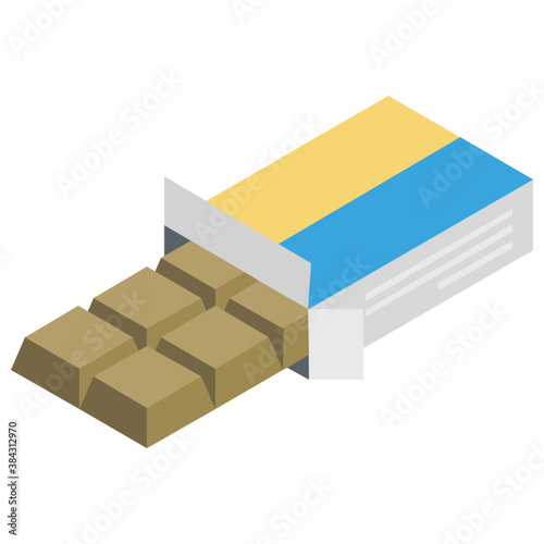 
A chocolate bar with bites 

