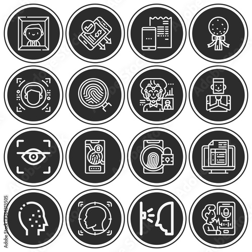 16 pack of acknowledgment lineal web icons set