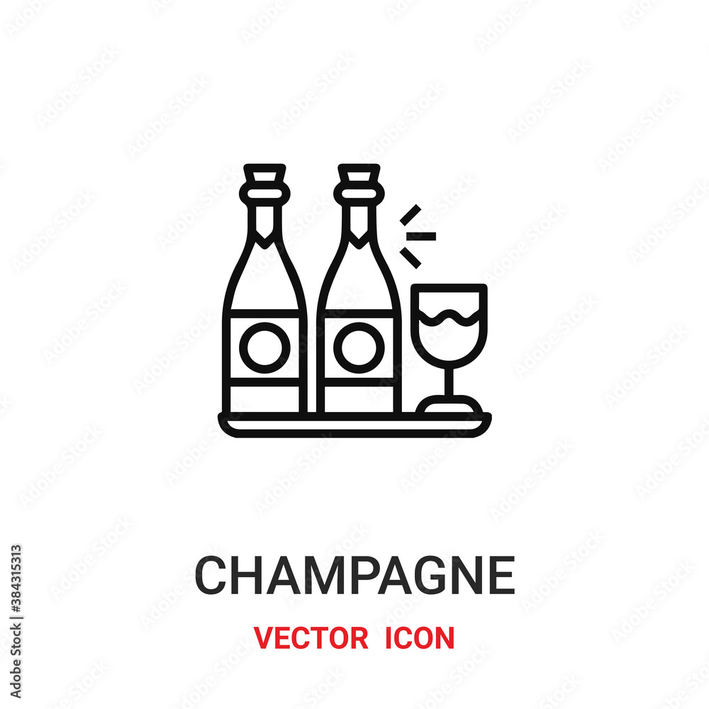 champagne icon vector symbol. champagne symbol icon vector for your design. Modern outline icon for your website and mobile app design. champagne icon vector symbol. champagne symbol icon vector for your design. Modern outline icon for your website and mobile app design.