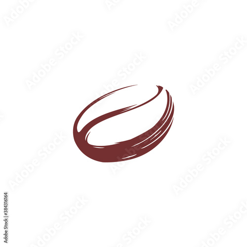 organic line logo of a coffee bean