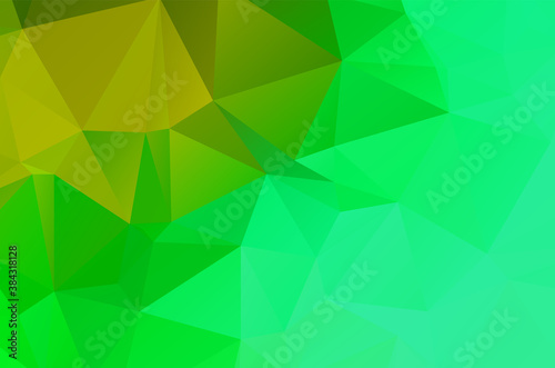 Gradient Green vector shining triangular layout. Glitter abstract illustration