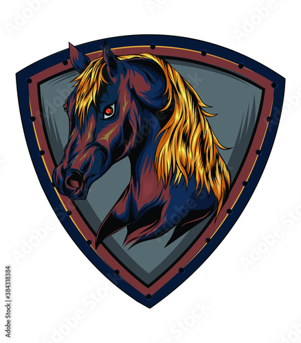 Horse emblem vector. animal sign.