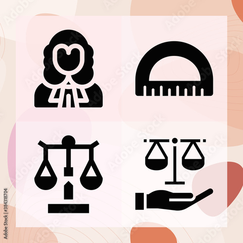 Simple set of rule related filled icons