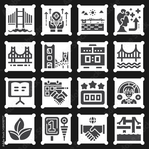 16 pack of favorable  filled web icons set