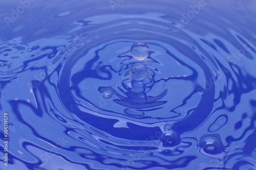 water droplets blue tone