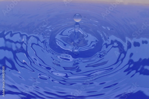 water droplets blue tone