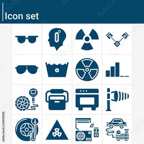 Simple set of temperature related filled icons.