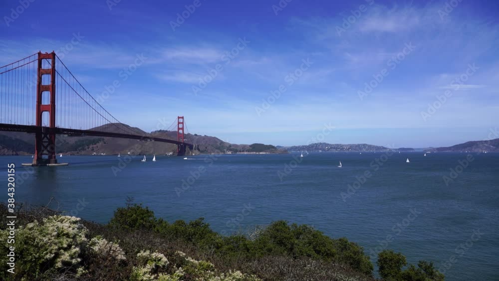 San Francisco Bay and Golden Gate Bridge from East Battery California USA San Francisco Bay and Golden Gate Bridge from East Battery California USA