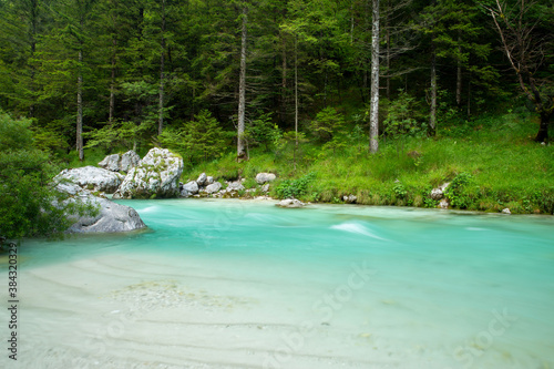 Landscape of Soca river in Slovenia