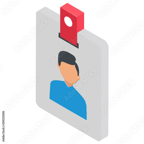 
An employee card to identify the employee information 
