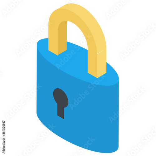 
A retro style padlock denoting security concept
