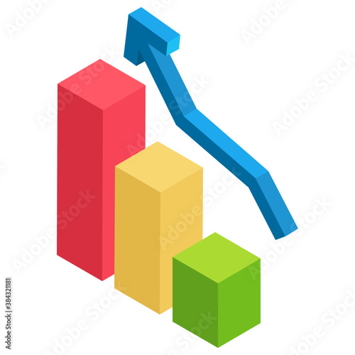
Bar graph showing statistical business data
