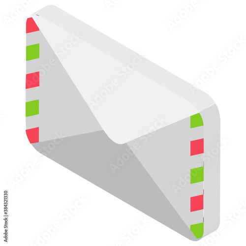 
A retro style envelope showing airmail concept 
