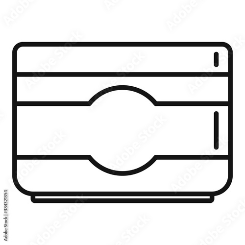 Tattoo cream jar icon. Outline tattoo cream jar vector icon for web design isolated on white background