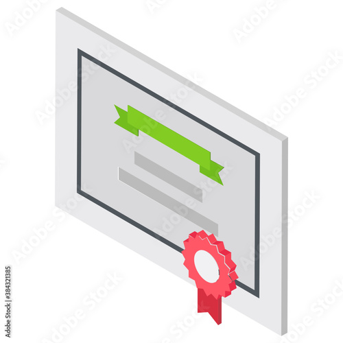 
A verified certificate denoting degree 
