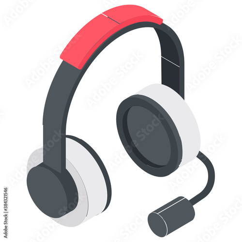 
A headphone depicting support service 
