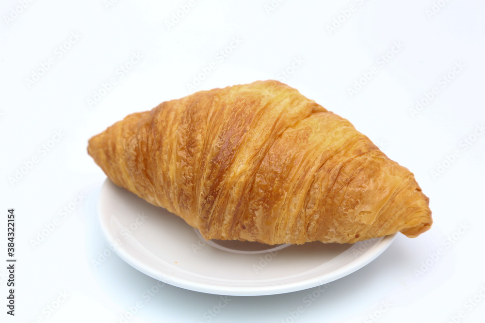 Fresh Croissant isolated on white background