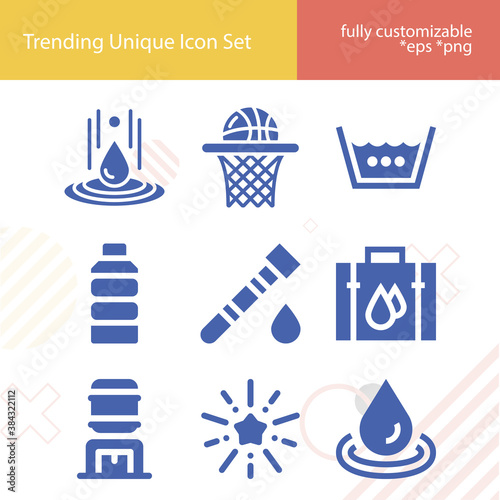 Simple set of urine related filled icons.