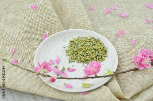 Japanese 'Genmaicha' tea, a brown rice green tea