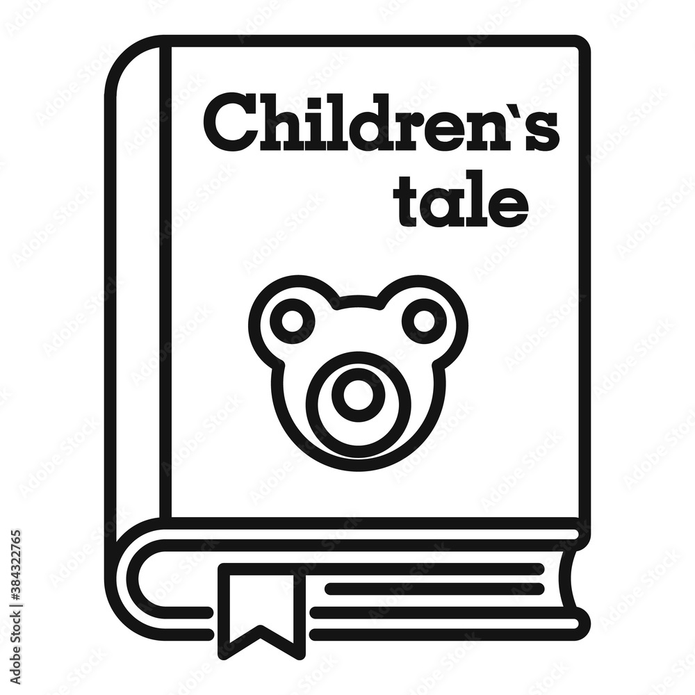 Childrens tale book icon. Outline childrens tale book vector icon for web design isolated on white background Childrens tale book icon. Outline childrens tale book vector icon for web design isolated on white background
