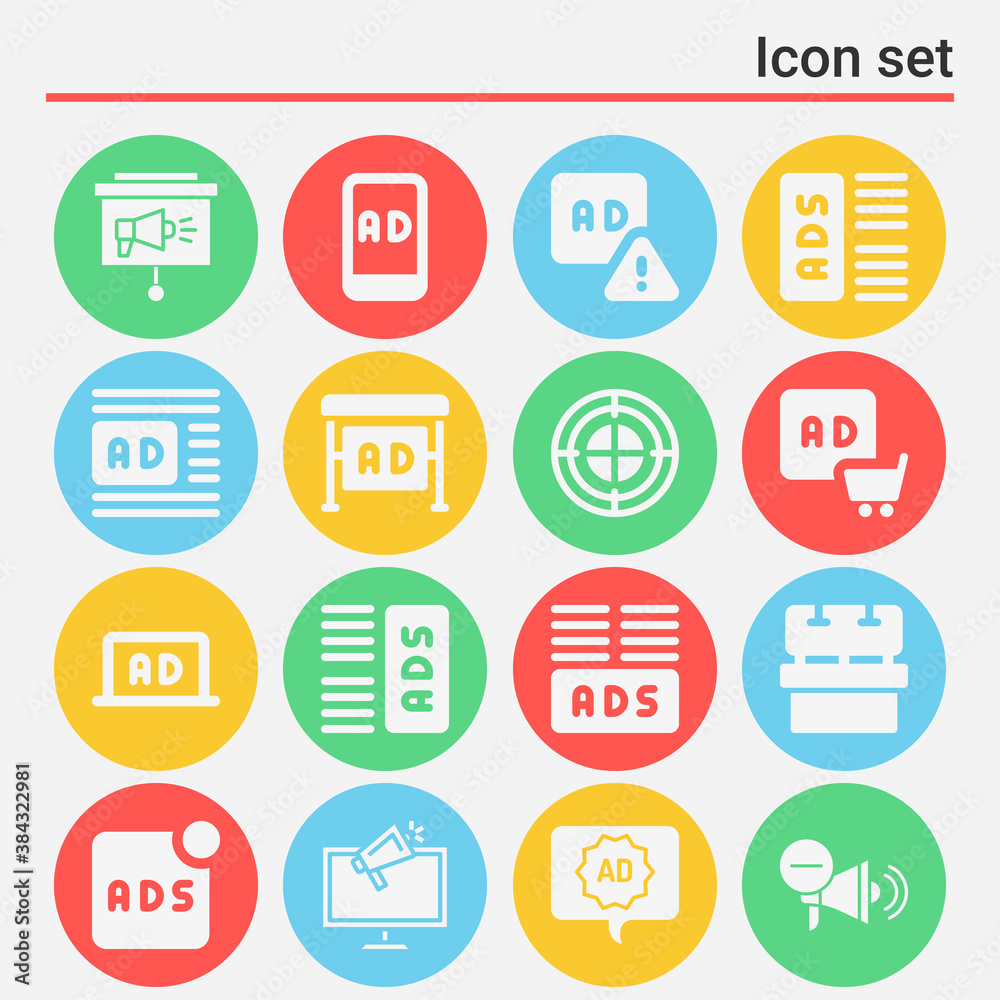 16 pack of targeting filled web icons set 16 pack of targeting filled web icons set