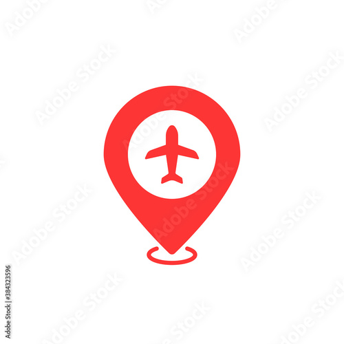 Free Download airport geotag with red map pin - GFXLoad