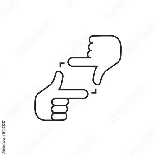linear hands make simple photo frame