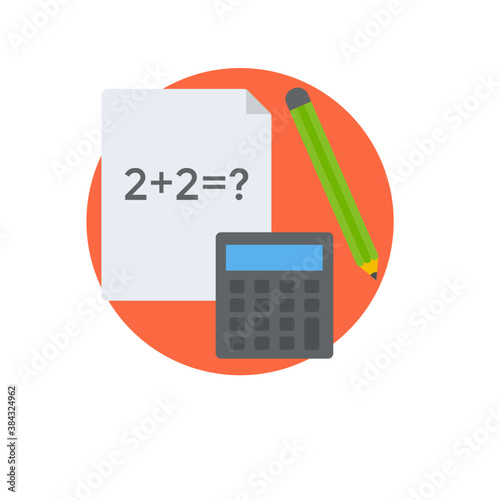 
Page having math calculations and calculator depicting mathematics 
