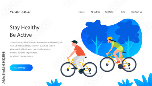 
A flat icon image denoting idea of Stay healthy and be active 
