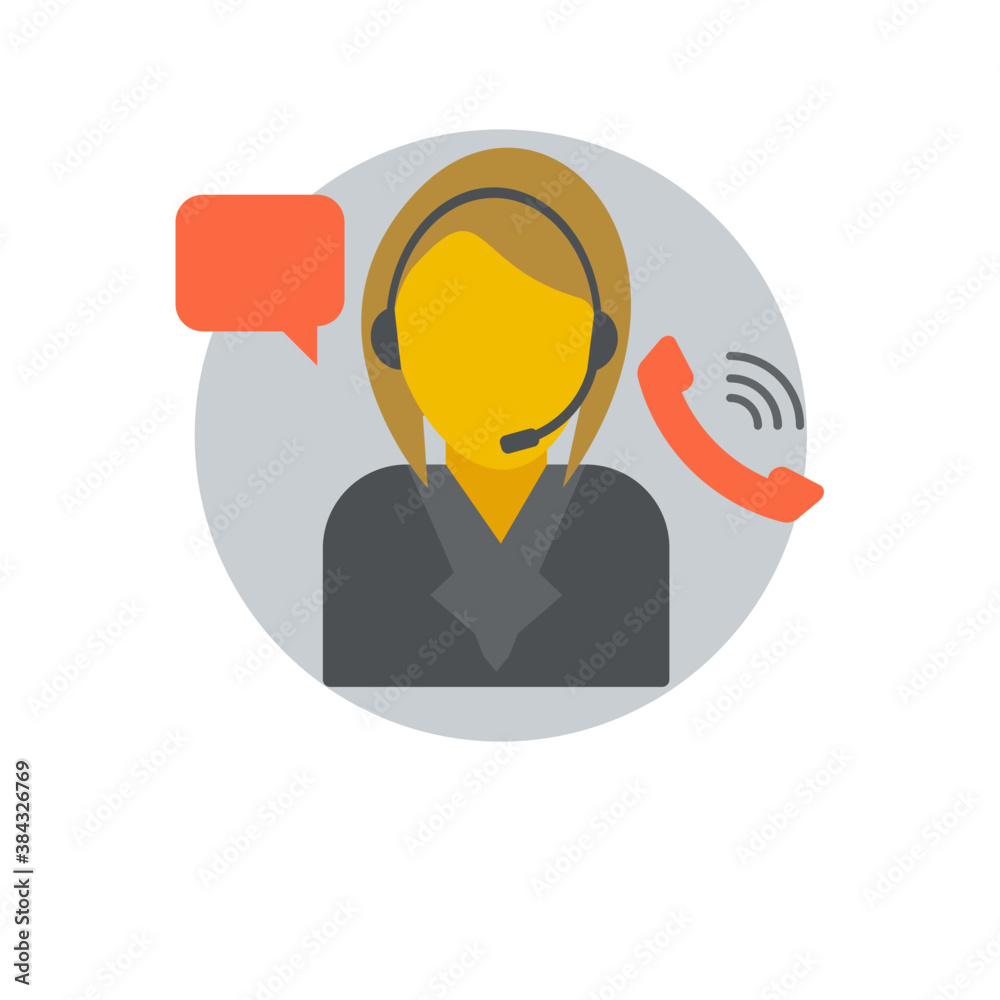 
A customer support agent providing services by phone
