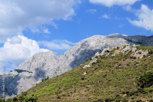 Biokovo mountains near Baska Voda and Brela, Croatia