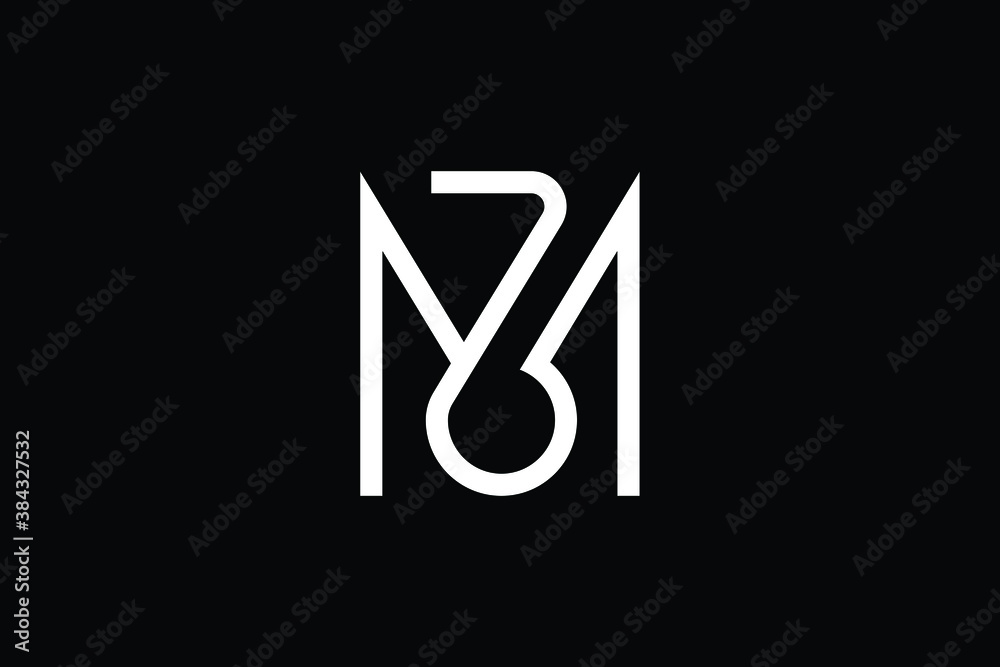 Minimal Innovative Initial ZM logo and MZ logo. Letter Z M MZ ZM ...