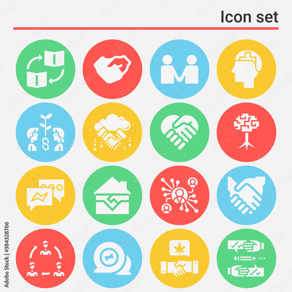 16 pack of agreements filled web icons set 16 pack of agreements filled web icons set