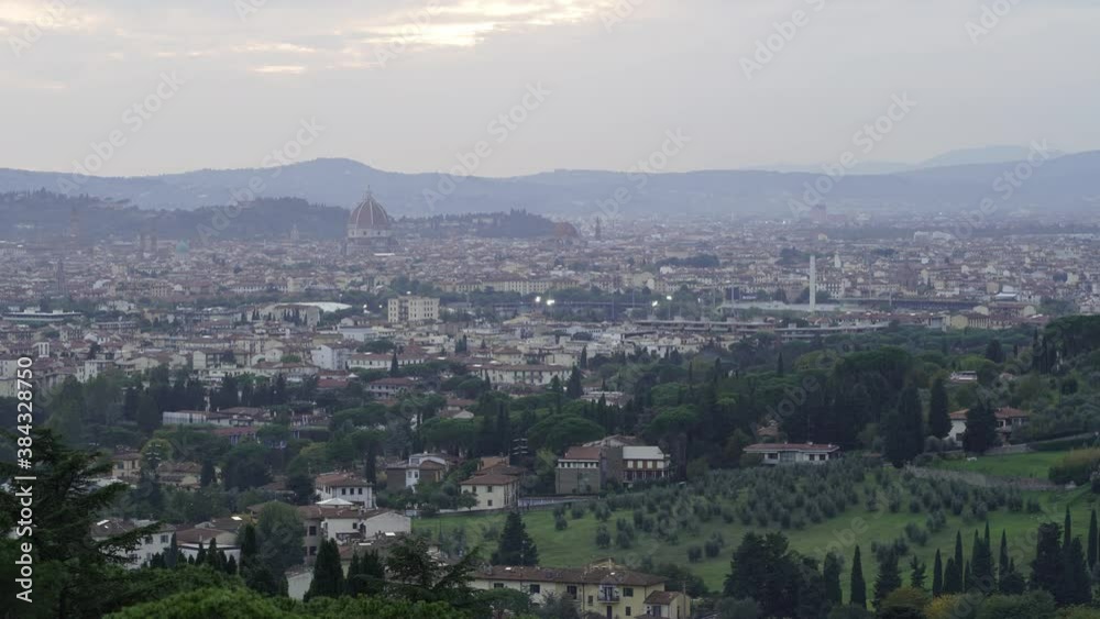 sunset on Florence view of the city sunset on Florence view of the city
