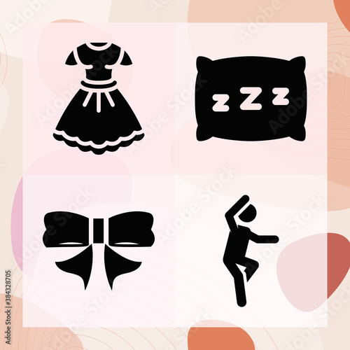 Simple set of pose related filled icons