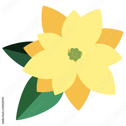 可愛いポインセチアのイラスト
