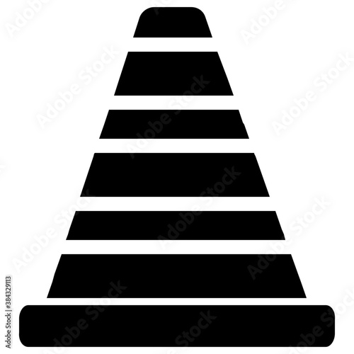 
A construction barrier having cone shape to stop traffic and folks 
