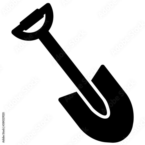 
A spade like tool with broad blade to dig the mud, shovel 
