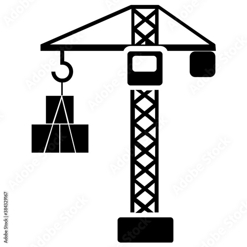 
A machine holding cardboards, harbor crane machine 
