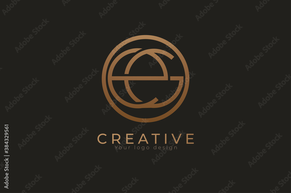 Abstract initial letter E and G logo, usable for branding and business logos, Flat Logo Design Template, vector illustration Abstract initial letter E and G logo, usable for branding and business logos, Flat Logo Design Template, vector illustration